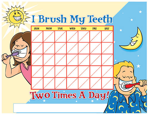 Color Brushing Chart for Children - Pediatric Dentist in Duncan, SC and Spartanburg County